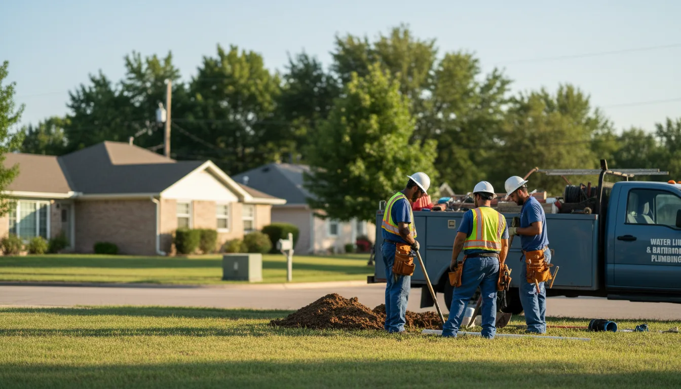 Residential water line and bathroom plumbing service in Mountain, WI